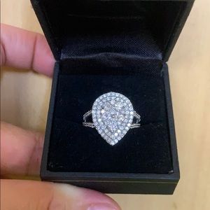 14k white gold 2 carat diamond ring